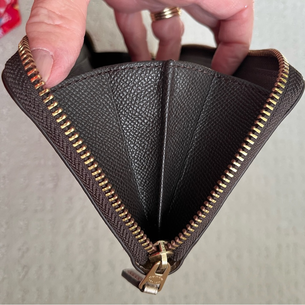 Coach Gold Textured Wallet - Picture 8 of 10